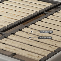 Lit double flottant de luxe en cuir avec cadre en bois, design simple, grand format, mobilier de chambre doux pour adultes