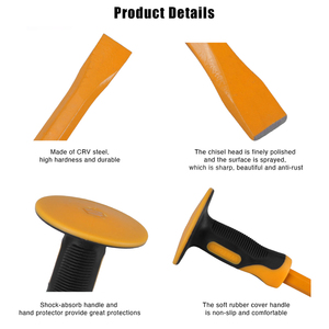 מוקי בנייה דו-טונים מוזנג שטוח וכנקודת מנגן פלדה מנגן פלדה קר של בנאי קר עם זכוכית דיזל - Product Image 5