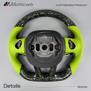 พวงมาลัยคาร์บอนไฟเบอร์สีเขียวแบบกำหนดเองสำหรับ Dodge Charger Challenger Hellcat SRT 392 Scat R/T GT SXT ปี 2013-2023 - Product Image 5