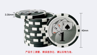 Fabricant de marqueurs de golf personnalisés avec logo Chip 40mm formes rondes Marqueur de balle de golf ABS CASINO Poker