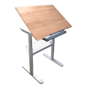 Bureau mobile multifonctionnel inclinable à réglage manuel, réglable en hauteur pneumatiquement, avec tiroirs, bureau élévateur pour le bureau à domicile - Product Image 5