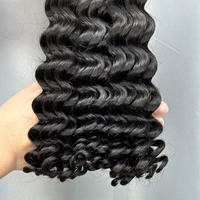Bundel rambut kepang manusia 100g, gelombang dalam jumlah besar bundel rambut manusia untuk kepang rambut keriting jumlah besar untuk kepang