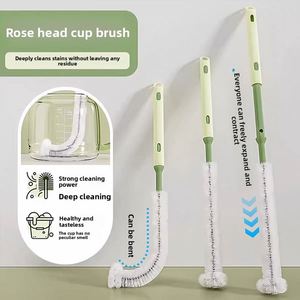 Expandable Universal Cup & Bottle <b>Cleaning</b> <b>Brush</b> with Long-Handle <b>for</b> Multi-Purpose Use Straw Lid & Cup <b>Brush</b> - Product Image 1