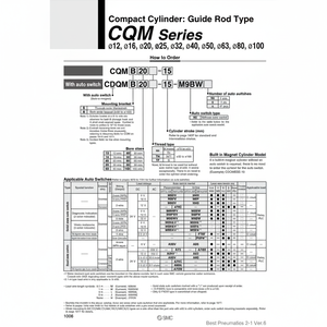 Cylindre compact pneumatique SMC CDQMB20-30 pièces pneumatiques de haute qualité - Product Image 1