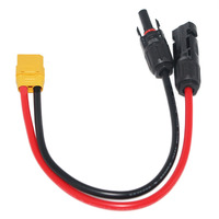 Cable de Extensión con Conector Solar XT90 Hembra a PV para Estación de Energía Portátil