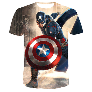 Camiseta Deportiva Ajustada de Cosplay de Superhéroe 3D de <span class=keywords><strong>Endgame</strong></span> Realm, Disfraz de <span class=keywords><strong>Marvel</strong></span> America, Camisetas Estampadas Sostenibles de Talla Grande - Product Image 5