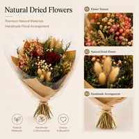 Bouquet de fleurs séchées naturelles de 50 cm, approvisionnement en gros, couleurs personnalisées OEM pour la décoration de la maison et des événements
