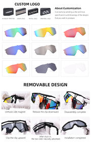 แว่นตาปั่นจักรยานสำหรับผู้ชายผู้หญิงมีกรอบแว่นตาเบสบอลสำหรับปั่นจักรยานเล่นกีฬากลางแจ้งได้ตามต้องการ - Product Image 6