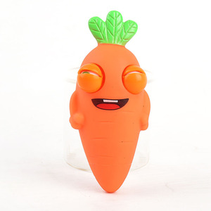 Juguete Antiestrés Creativo de Zanahoria con Ojos Saltones, Juguete Sensorial para Aliviar el Estrés, Juguete de Fruta para Apretar y Salirle los Ojos - Product Image 2