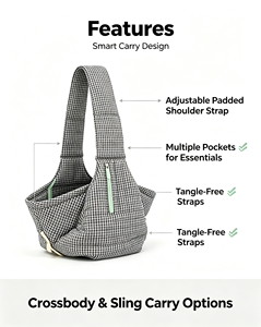 Sac de transport portable pour animaux de compagnie, utilisation extérieure, chaton, chat, chien, sac souple imperméable et respirant en nylon, sans odeur, directement de l'usine - Product Image 1