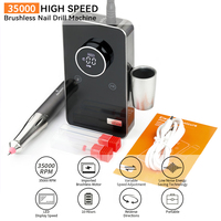 BORN PRETTY PRO 35000 RPM Kit de perceuse à ongles électrique professionnelle Outils de soin des ongles pour salon
