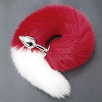 Queue de renard en fourrure animale moelleuse en gros, plug anal, produits sexuels pour hommes et femmes, queue amusante