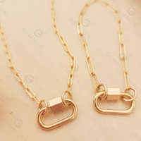 Gemnel joyería de moda Paperdip cadena 925 collar estándar de plata sin colgante