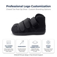 Chaussure post-opératoire à bout fermé CE ISO, protège les orteils des blessures et des infections, espace supplémentaire pour pied blessé, correction de hallux valgus, ODM OEM