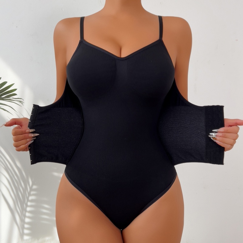 Adjustable-Strap Tummy-Control Waist Trainer: back view showing seat coverage and shaping construction