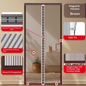 Cortina <span class=keywords><strong>Mosquitera</strong></span> Moderna de Alta Gama, Cortina para <span class=keywords><strong>Puerta</strong></span> de Entrada 2025, Malla de Diamante, Separador de Ambientes con Tira Magnética - Product Image 1