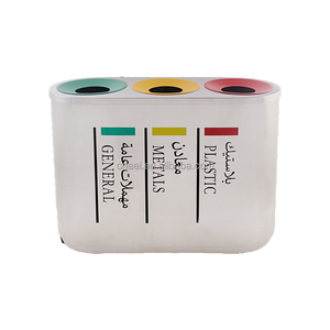 Gran oferta, cubo de basura para exteriores de acero inoxidable, cubo de basura de clasificación grande para estaciones de tren de aeropuerto escolar, gestión eficaz de residuos - Product Image 3