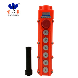 Interruptor de botón de grúa Baoding CLD 61H 62H 63H 64H 65H 66H IP65 con maneta de parada de emergencia - Product Image 3