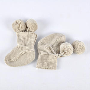 Wholesale Designer High Quality New Born Custom Winter <b>Cute</b> Baby Girl Knitted <b>Sock</b> Shoes - Product Image 4