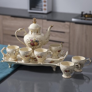Low Priced European Style Palace Rose Pattern Afternoon Tea Coffee Set - Product Image 1