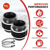 Filtro in gomma universale da 76 mm (3 pollici) per aspirazione aria turbo, valvola bypass a induzione forzata, filtro a morsetto ad alto flusso