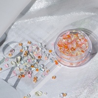 Xiaohongshu DIY Wearable Nail Art Material Kit 3D Glitter Diamantes de imitación sueltos y 111-150 Accesorios de vidrio Diseño simple fresco