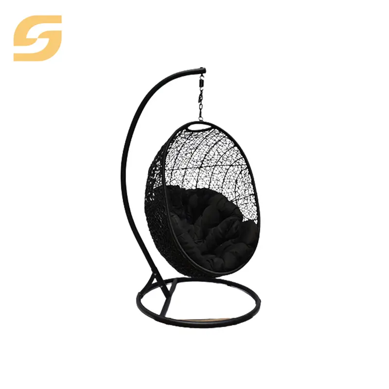 SUNLINK Hot Sale Outdoor Leisure Rattan Swing Chair Modern Garden Hammock Rattan Hanging Chair