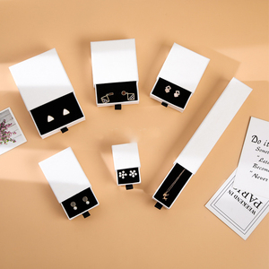 Hot Sale Wholesale Custom Logo Drawer Jewelry Packaging <b>Box</b> Cardboard With Sponge Earring Ring Necklace Bracelet Jewelry <b>Box</b> - Product Image 6