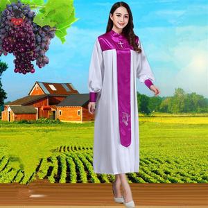 Venta caliente de alta calidad de <span class=keywords><strong>manga</strong></span> larga mate púlpito clero batas coro Batas - Product Image 4