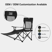 Chaise longue de camping confortable, moderne, pliable, durable, avec cadre en acier, en maille Poly 1680D, pour la plage, le jardin, la pêche, portable en extérieur
