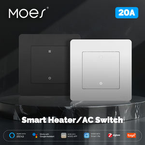 MOES <span class=keywords><strong>Tuya</strong></span> 20A ZigBee <span class=keywords><strong>Smart</strong></span> Heater AC Switch Moniteur d'électricité à charge élevée Double Pôle App Télécommande Support Alexa Google - Product Image 2