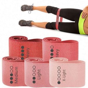 Mini Bandas de Resistencia Elásticas de Látex Natural de 5 Piezas, Color Rosa, Duraderas, Portátiles, para Ejercicio en Casa, Yoga, Gimnasio, Bajo MOQ de Fábrica - Product Image 1