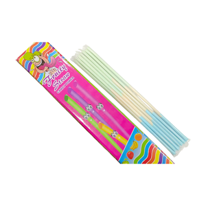 Bonbons en <span class=keywords><strong>poudre</strong></span> acidulés à longue <span class=keywords><strong>paille</strong></span> aux saveurs fruitées mélangées, marque privée OEM/ODM, bonbons en <span class=keywords><strong>poudre</strong></span> CC amusants pour les collations des enfants - Product Image 2