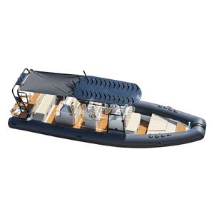 28FT Rib860 تصميم فاخر Orca Hypalon هيكل ألومنيوم صلب قابل للنفخ قارب سرعة مضلع للصيد مع رفوف لوح التزلج - Product Image 6