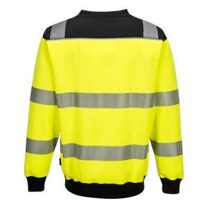 PORTWEST - PW379YBRXXL PW3 High visibility yellow/<b>black</b> <b>crew</b> <b>neck</b> <b>sweatshirt</b> - EAN 5036108341405 HI-VIS WORKWEAR - Product Image 2