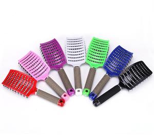 Brosse à cheveux professionnelle pour <span class=keywords><strong>coiffeur</strong></span>, peigne incurvé grand format, brosse à palettes pour femmes avec poils et nylon, outils de coiffure pour salon - Product Image 1