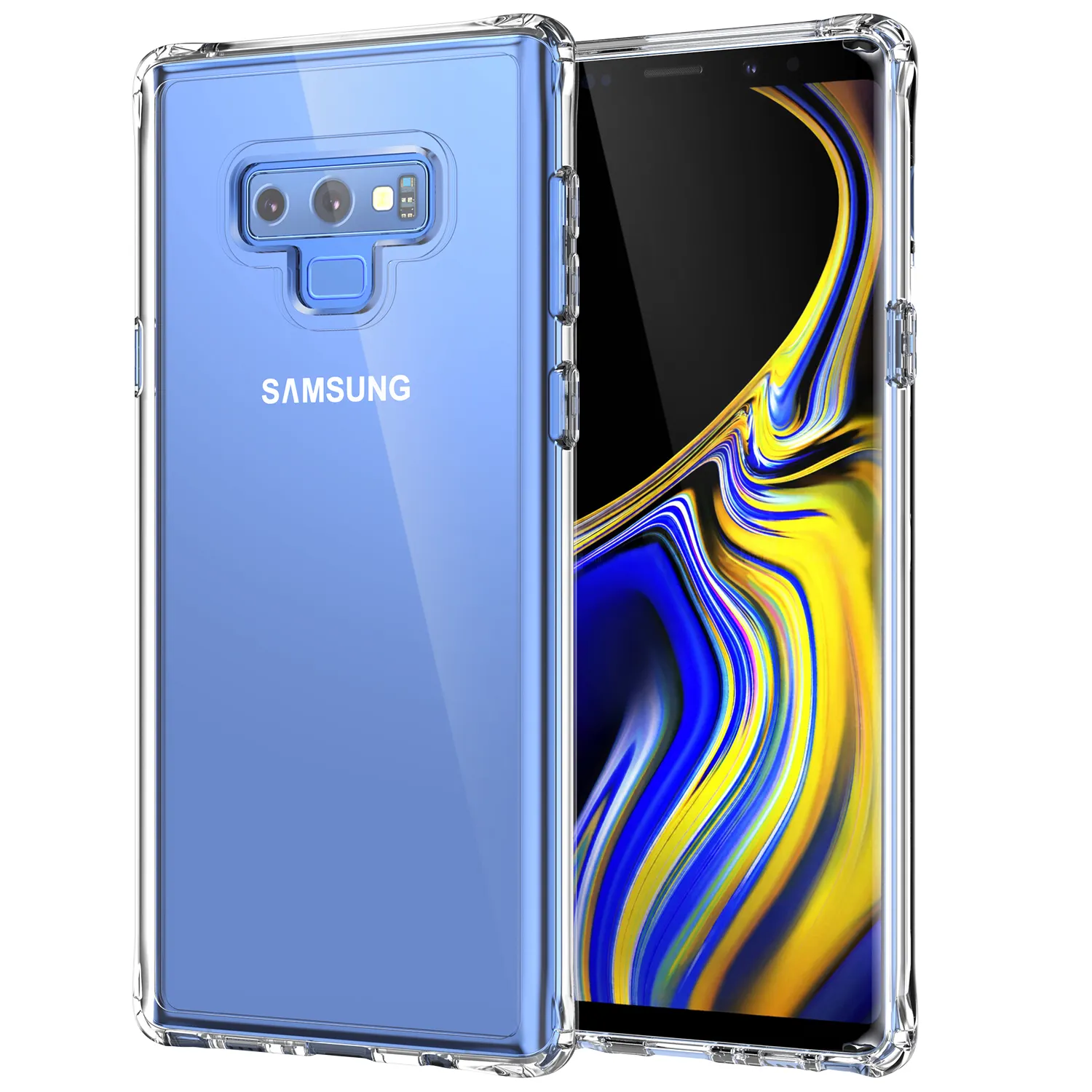 Phone Case Cover For Samsung Note 9 Shockproof 2 in 1 Plastic Hard clear case For Samsung Galaxy Note 9 10 PC Phone Case