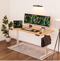 Table d'ordinateur moderne en métal de bureau en forme de L réglable en hauteur électrique ergonomique pour mobilier de bureau