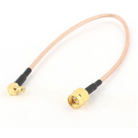 Câble adaptateur RF YRL à angle droit MCX vers MMCX mâle, plaqué or, contact en cuivre, vente chaude