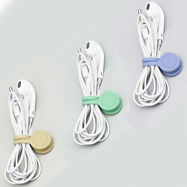 High Quality Custom Logo Design Silicone Strong Magnetic Cable Tie Magnetic Twist Ties Cable Ties