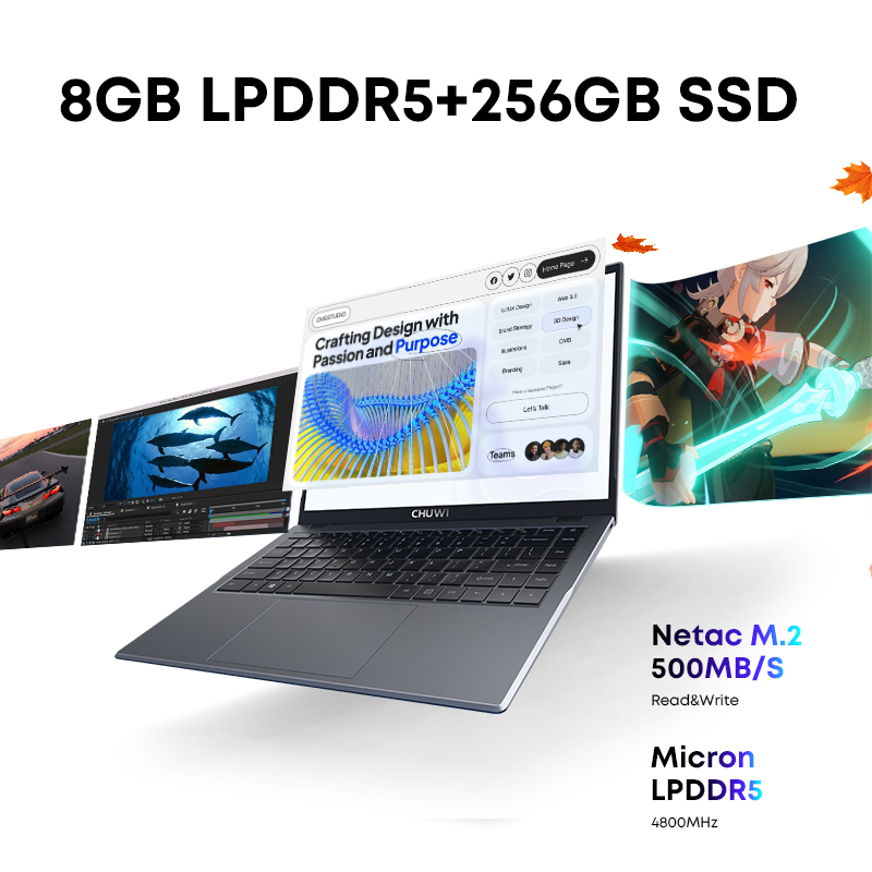 CHUWI-Laptop GemiBook XPro ノートブック Windows 11、Intel N100
