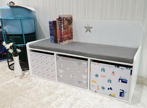 De la habitación de madera de muebles de los niños <span class=keywords><strong>taburete</strong></span> asiento cojín de banco <span class=keywords><strong>con</strong></span> almacenamiento - Product Image 6