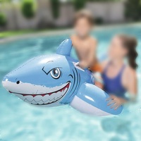Balle gonflable en PVC en forme de requin pour enfants, flotteur de piscine, capacité 20 kg+, 105,5 cm