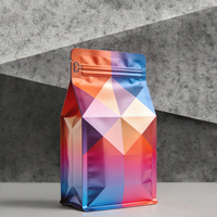 Pochettes personnalisées à fond plat, scellées sur 8 côtés, anti-oxygène, anti-humidité, qualité alimentaire, impression de luxe, sachets à soufflet latéral pour lait