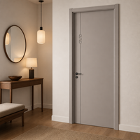 Portes de cuisine et de chambre modernes en MDF anti-rayures de haute qualité, prêtes à être expédiées, portes intérieures contemporaines