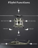 Haute Simulation Black Hawk UH60 2.4G RC Hélicoptère YXZRC F09 avec deux moteurs sans balais et tête de Rotor CNC pour un vol 3D stable