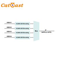 Codificador de Transmisión de TV Digital HEVC/H.265, Codificador de Video HD MI para Transmisión CATV