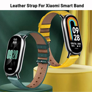 สายรัดข้อมือหนังสำหรับ Xiaomi <span class=keywords><strong>Mi</strong></span> band 9 8 NFC อุปกรณ์เสริมกีฬาไนลอน smartwatch สายรัดข้อมือสาย Correa - Product Image 2