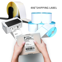 Étiquettes thermiques à code-barres 60x40mm avec revêtement supérieur pour l'impression de prix de détail clairs et de codes QR