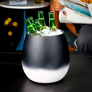 Seau à glace créatif de grande capacité 5L, couleur dégradée, pour boissons, bouteilles de bière, refroidisseur en métal, service de glaçons, seau à <span class=keywords><strong>vin</strong></span>, champagne - Product Image 2